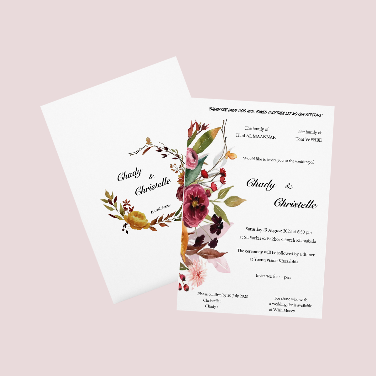 Wedding card - Freelance